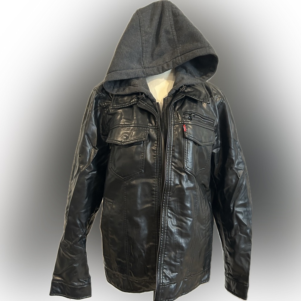 Levi ‘s Men's Black Hooded Jacket Size Medium